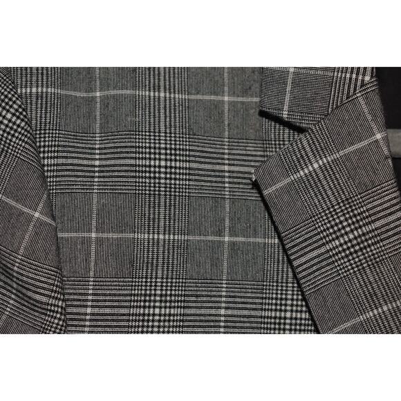 H&M NEW $85 Skinny Fit Blazer Jacket in Gray Plaid Men's 42R - Picture 3 of 6